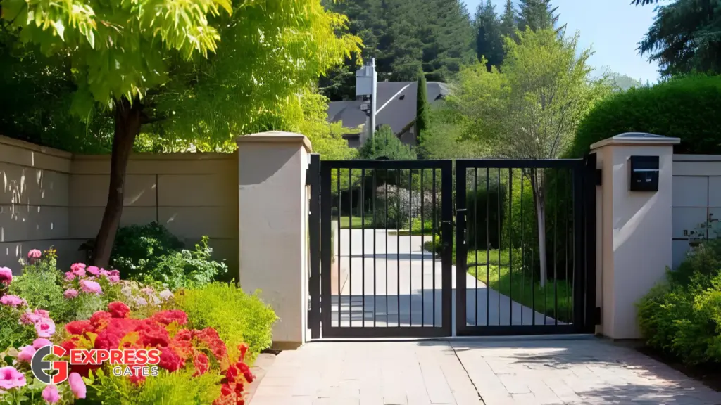 Pedestrian side gate with keypad entry
