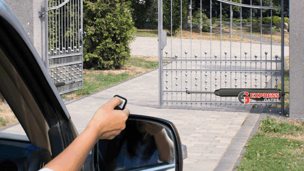 Remote activated swing gate