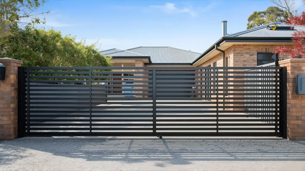 Automatic sliding driveway gate installed in Bangalow— Express Gates
