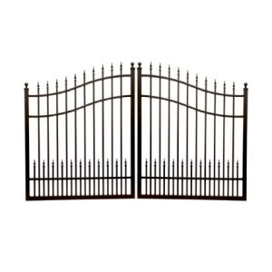Curved Arch Top Double Swing Driveway Gate